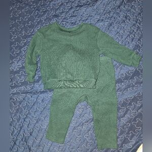 Green Knit Sweater and Pants Set